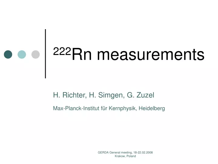222 rn measurements