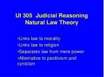 UI 305  Judicial Reasoning Natural Law Theory