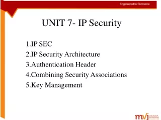UNIT 7- IP Security