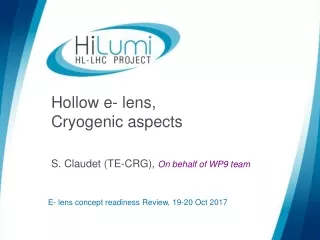 Hollow e- lens, Cryogenic aspects