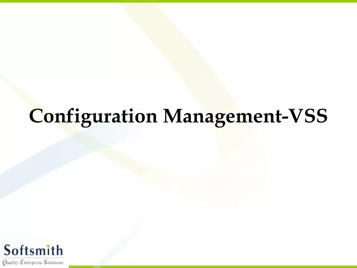 configuration management vss