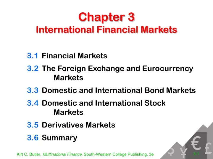 chapter 3 international financial markets