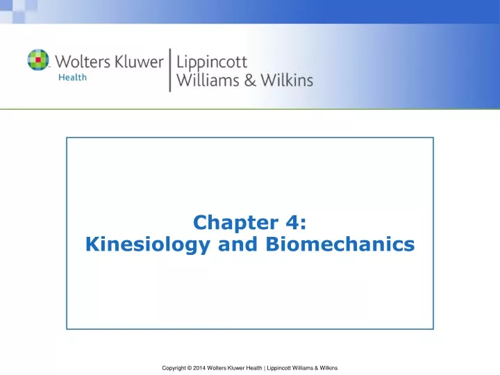 chapter 4 kinesiology and biomechanics