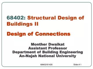 68402:  Structural Design of Buildings II