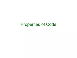 Properties of Code