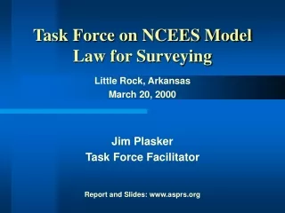 Task Force on NCEES Model Law for Surveying