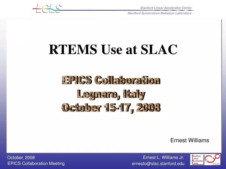 rtems use at slac