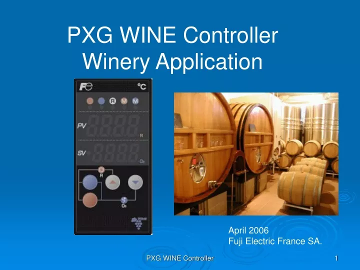pxg wine controller winery application