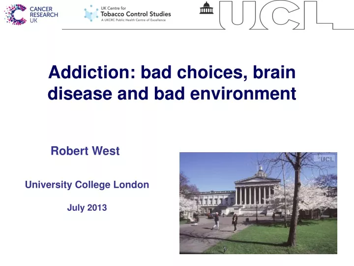 addiction bad choices brain disease and bad environment