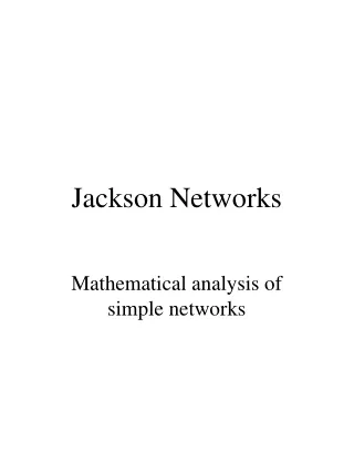 Jackson Networks
