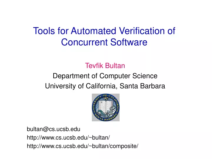 tools for automated verification of concurrent software