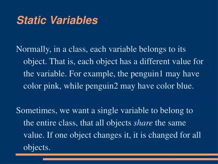 static variables