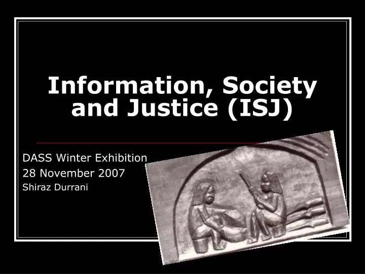 information society and justice isj