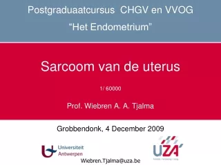 Postgraduaatcursus  CHGV en VVOG “Het Endometrium”