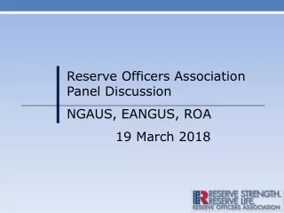 Reserve Officers Association                                          Panel Discussion