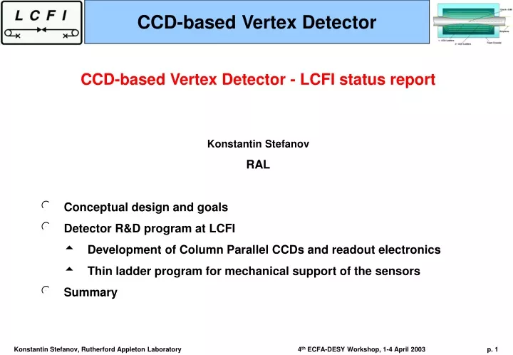 ccd based vertex detector
