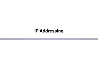 IP Addressing
