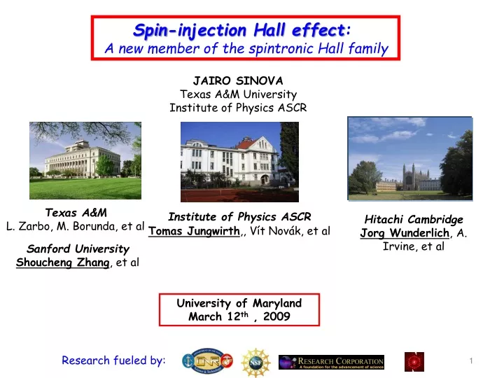 spin injection hall effect a new member