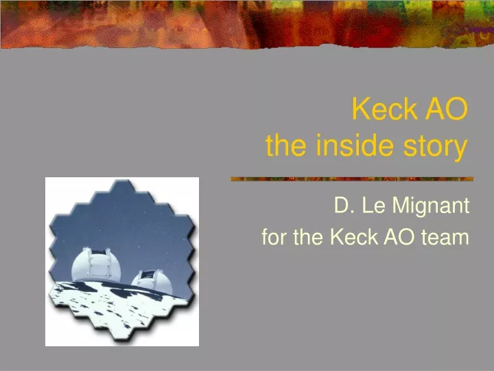 keck ao the inside story