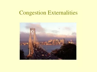 Congestion Externalities