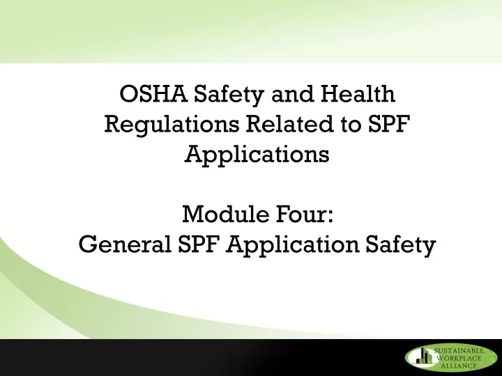 osha safety and health regulations related