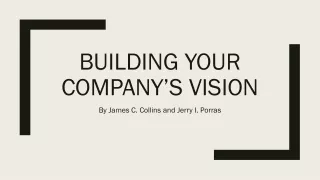 Building your company’s vision