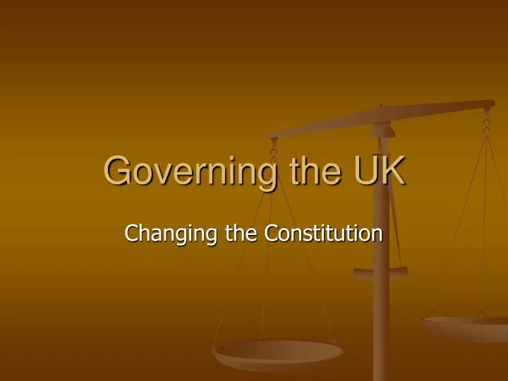 governing the uk