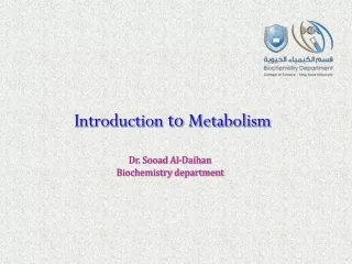 Introduction  to  Metabolism
