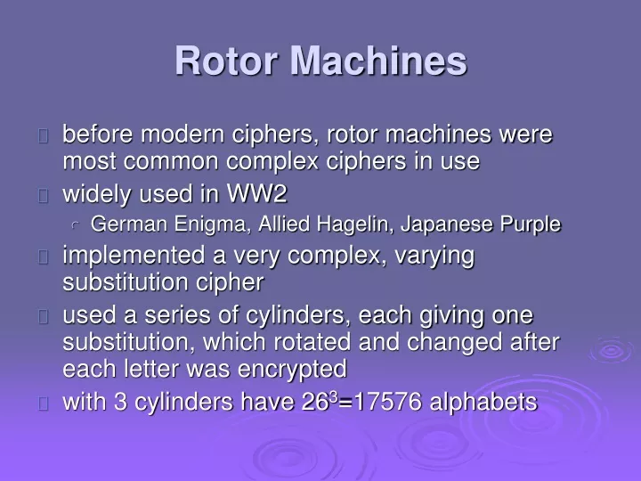 rotor machines