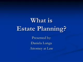 What is  Estate Planning?