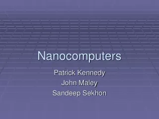 Nanocomputers