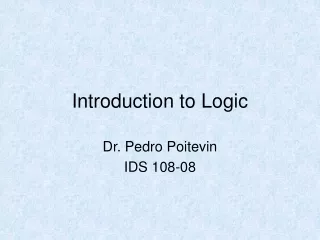 Introduction to Logic