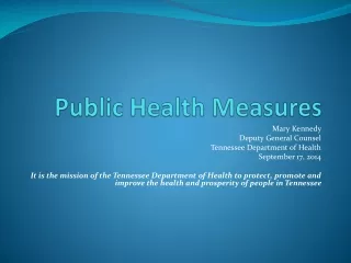 Public Health Measures