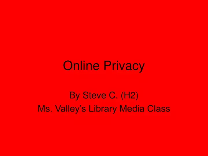 online privacy