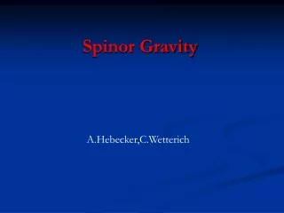 Spinor Gravity