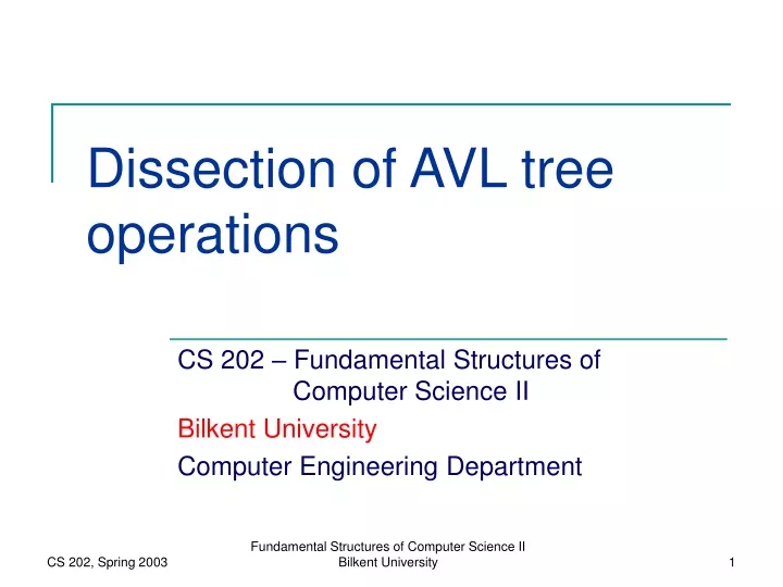 dissection of avl tree operations
