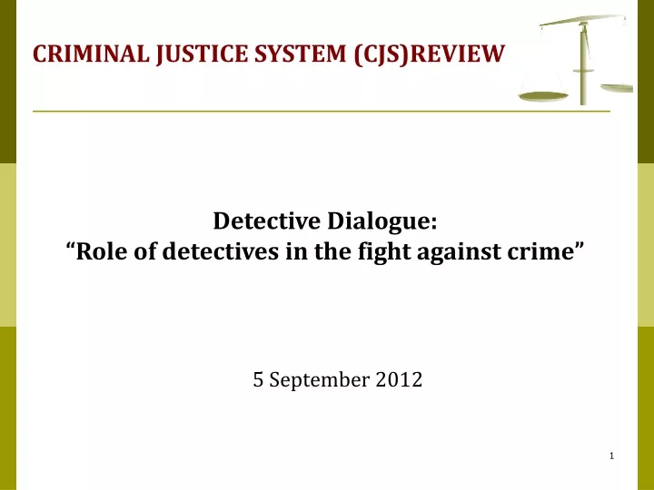 criminal justice system cjs review