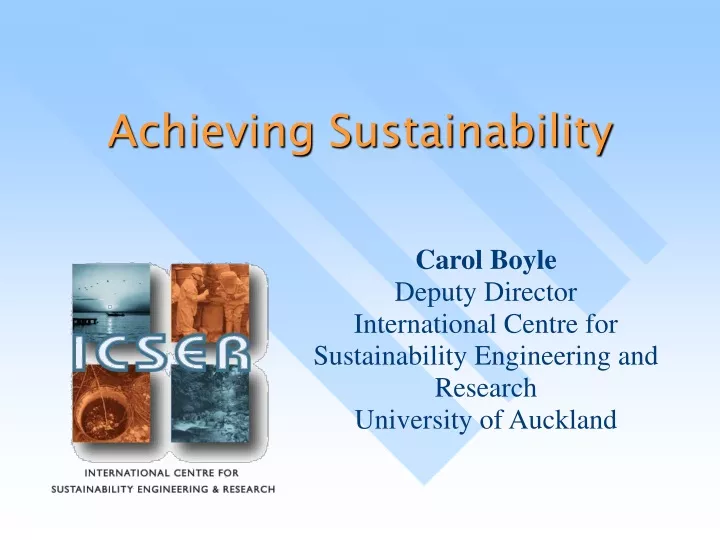 achieving sustainability