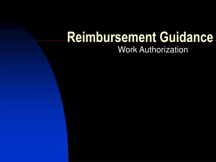 reimbursement guidance