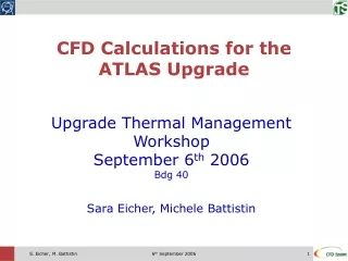 Upgrade Thermal Management Workshop September 6 th  2006 Bdg 40 Sara Eicher, Michele Battistin