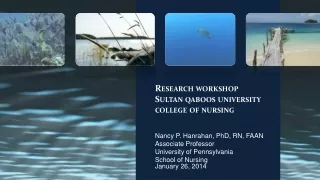 Research workshop Sultan  qaboos  university college of nursing