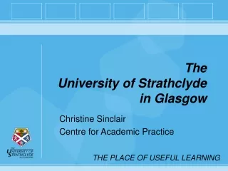 The  University of Strathclyde in Glasgow
