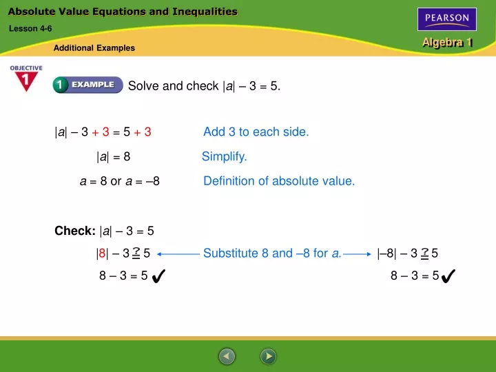 absolute value equations and inequalities