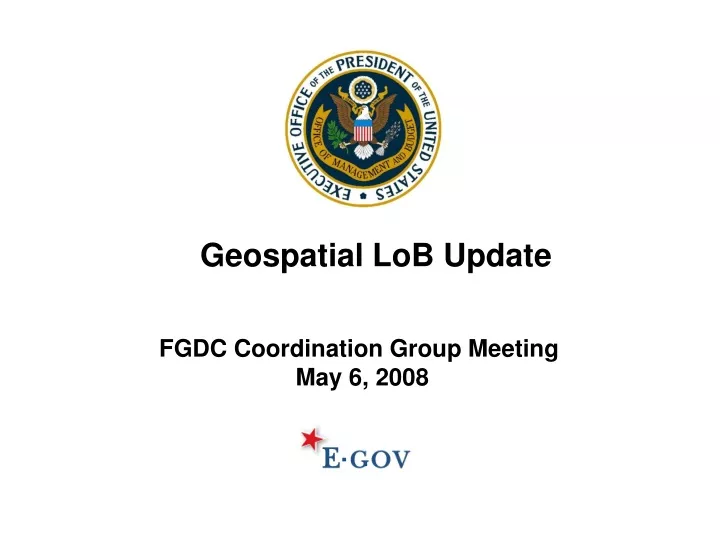fgdc coordination group meeting may 6 2008