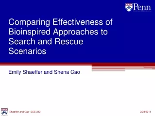 Comparing Effectiveness of Bioinspired Approaches to Search and Rescue Scenarios