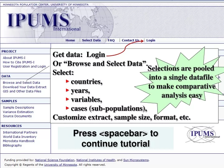 selections are pooled into a single datafile