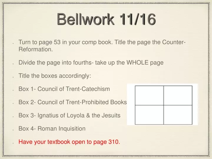 bellwork 11 16
