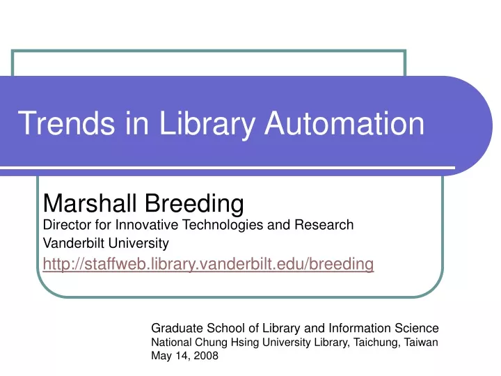 trends in library automation