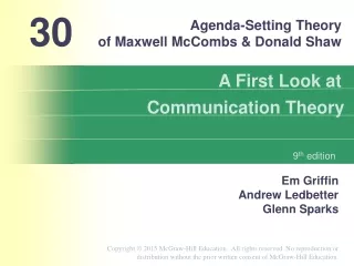 Agenda-Setting Theory of Maxwell McCombs &amp; Donald Shaw