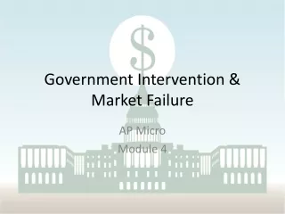 Government Intervention &amp; Market Failure